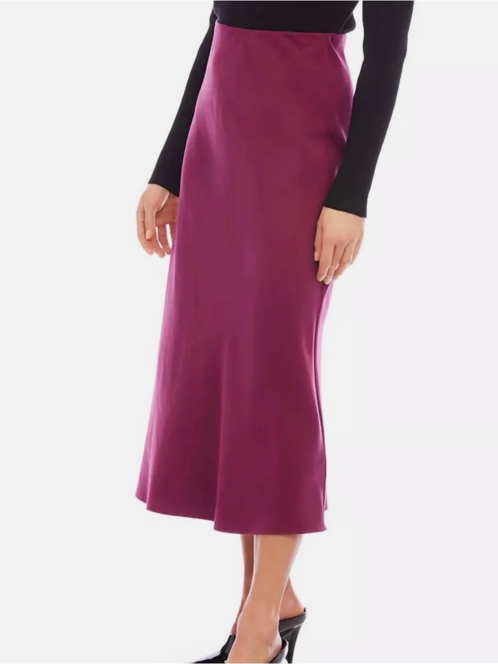 Karen Kane Wine Midi Skirt